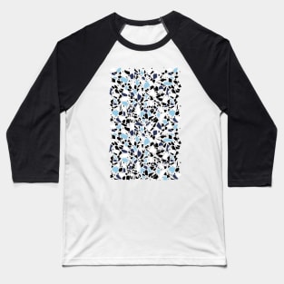 Terrazzo Spot Blues on Blush Baseball T-Shirt